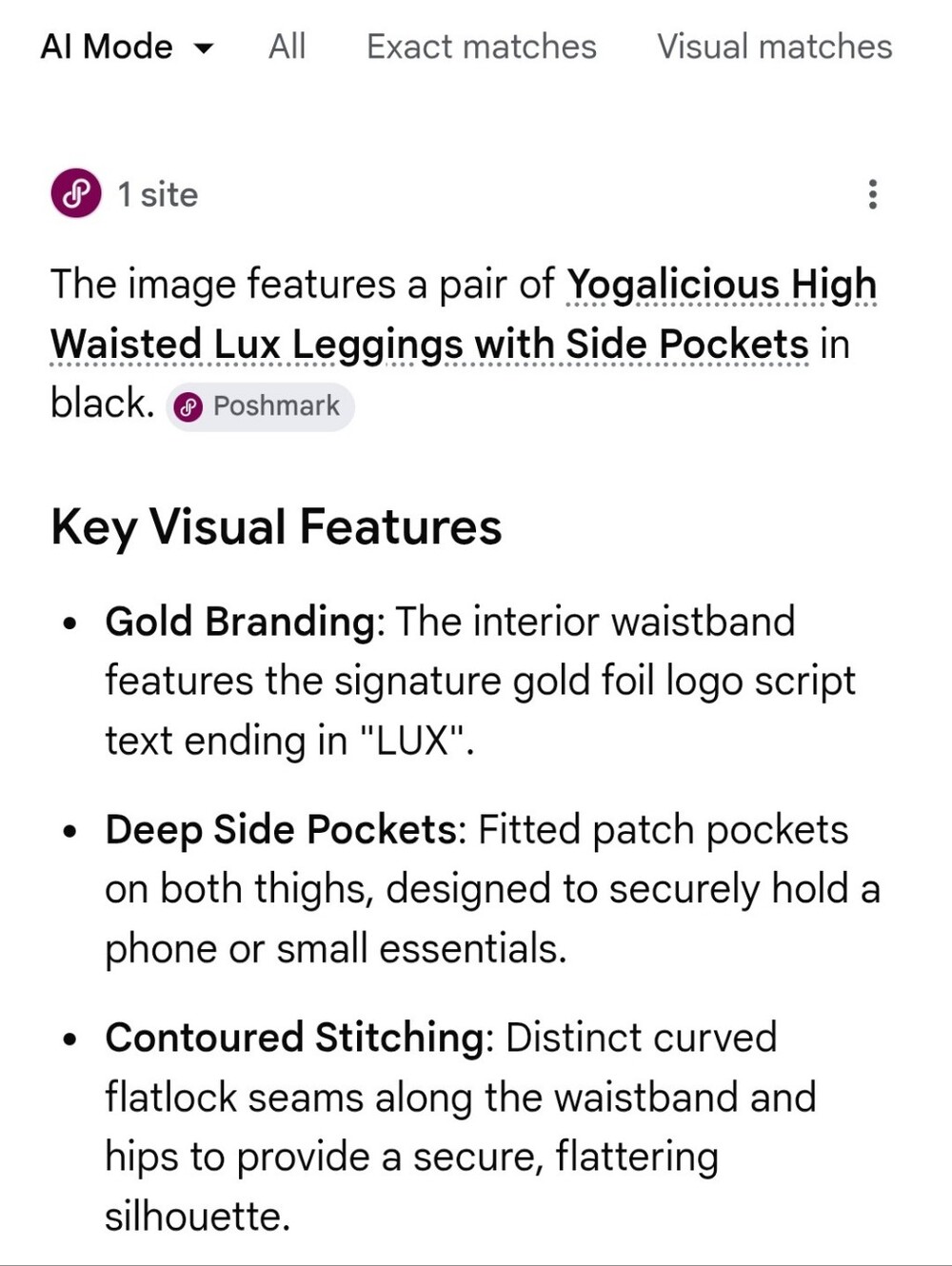 Yogalicious 1X Lux Black High-Rise Pocket Leggings CT-3737 - Picture 5 of 6
